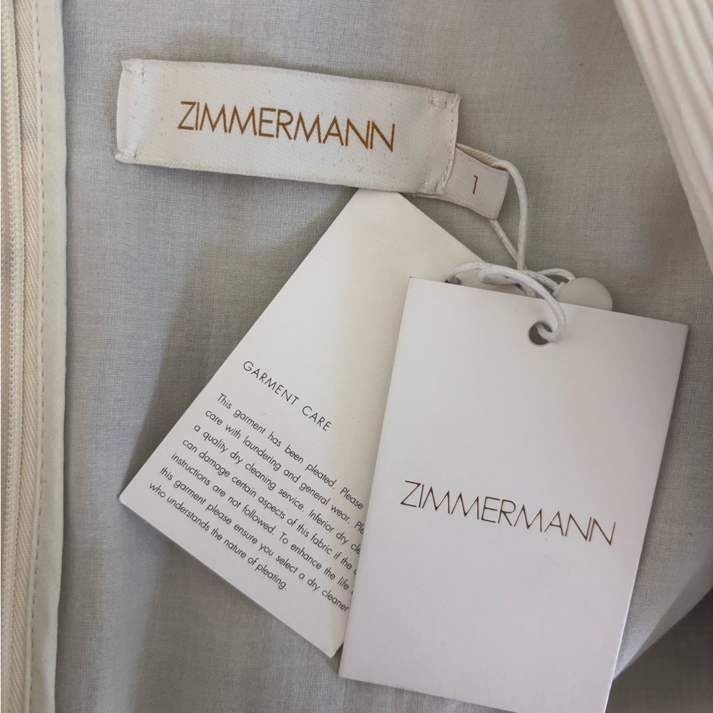 NWT Zimmermann Pleated Midi Dress - Picture 8 of 9